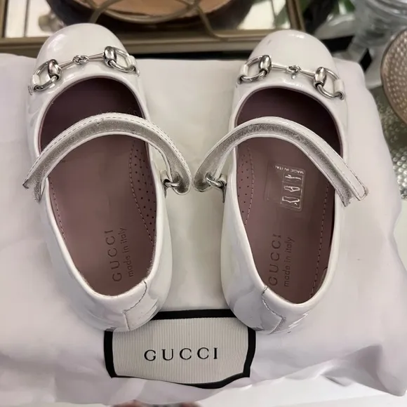 Gucci ballerina flats with silver-tone Horsebit