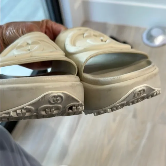 Gucci Beige Slide Sandals