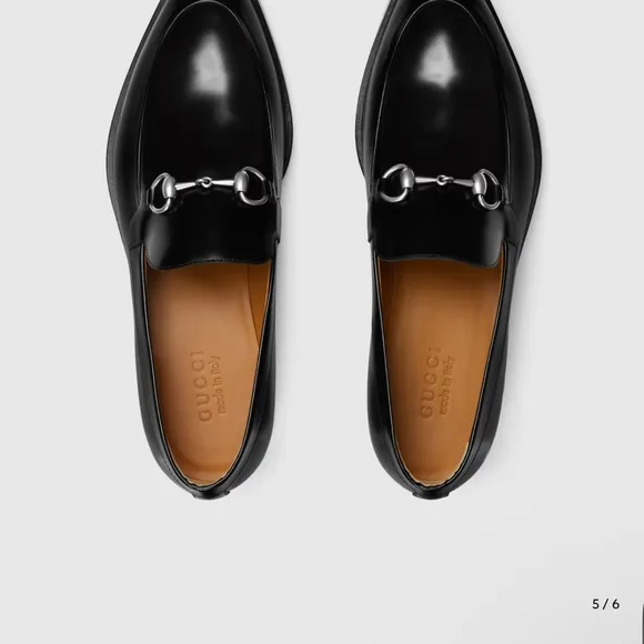 Gucci Black Loafers with Silver Horsebit Detail