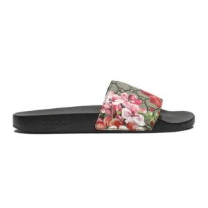 Gucci GG Blooms Supreme Canvas Slides Black Multi Women’s Size EU 35/US 5