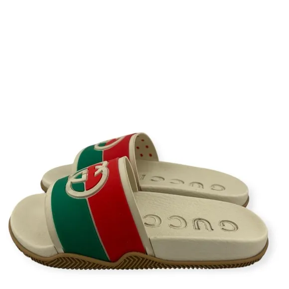 Gucci GG Logo Rubber Pool Slides