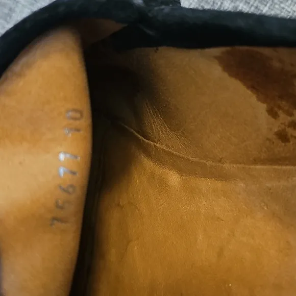 ❤️GUCCI Horsebit Suede Lug Sole Loafers Size 10