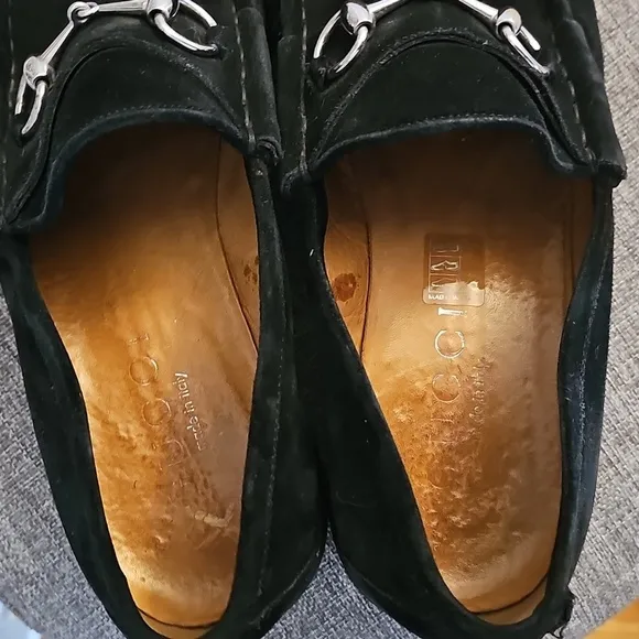 ❤️GUCCI Horsebit Suede Lug Sole Loafers Size 10