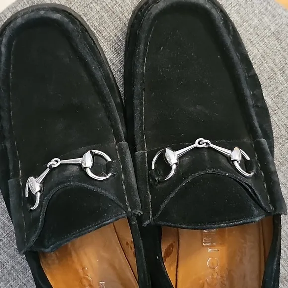 ❤️GUCCI Horsebit Suede Lug Sole Loafers Size 10