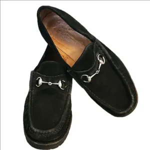 ❤️GUCCI Horsebit Suede Lug Sole Loafers Size 10
