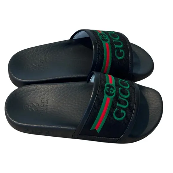 Gucci Kids' Logo Rubber Slides