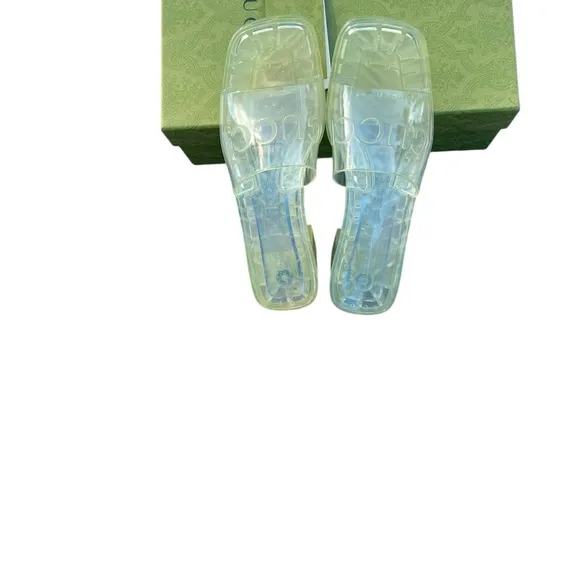 GUCCI slide platform sandal clear size 8(B 5)