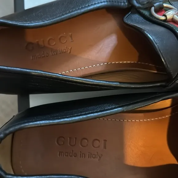 Gucci soft black leather size 6 loafers