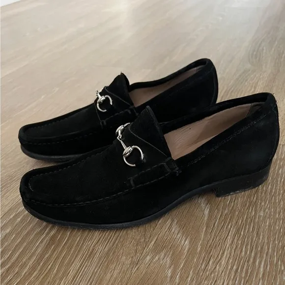 Gucci suede horsebit loafers