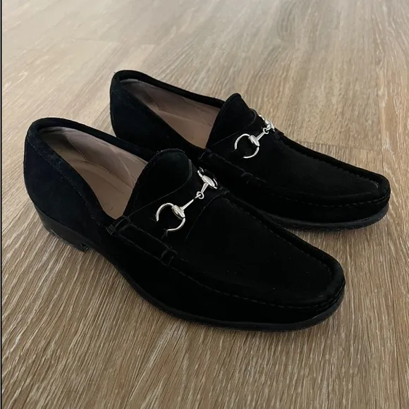 Gucci suede horsebit loafers