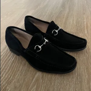 Gucci suede horsebit loafers