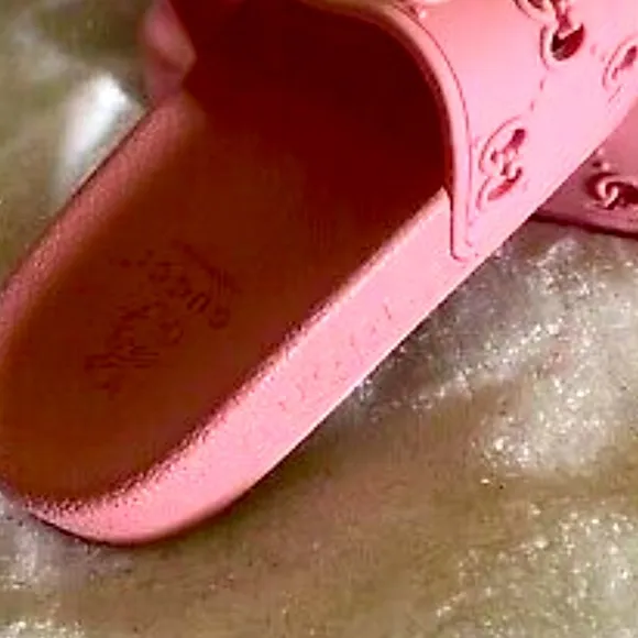 Gucci Unisex kids Rubber Pink Slides