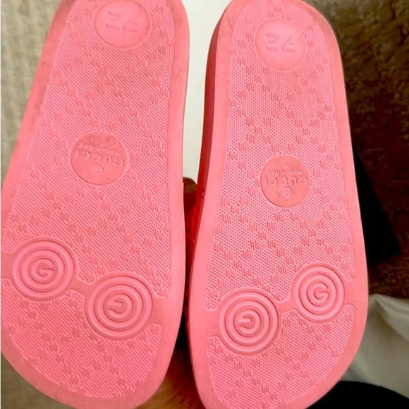 Gucci Unisex kids Rubber Pink Slides