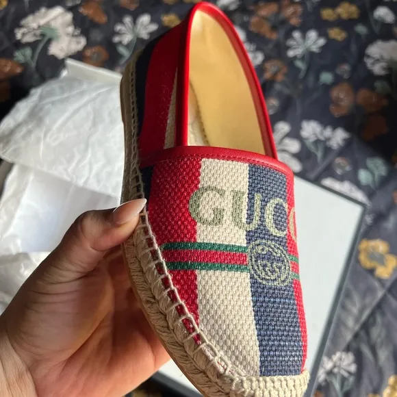 Gucci Vibrant Red and Blue Espadrilles