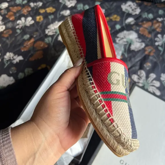 Gucci Vibrant Red and Blue Espadrilles