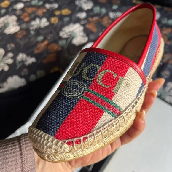 Gucci Vibrant Red and Blue Espadrilles