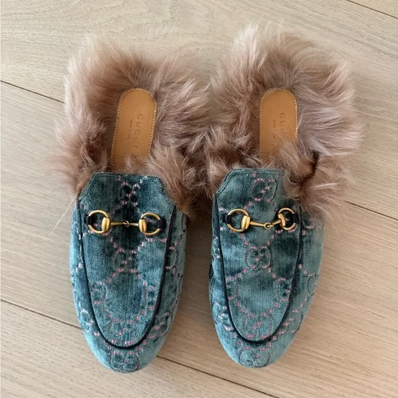 Gucci Women's  Fur-Trimmed Loafers