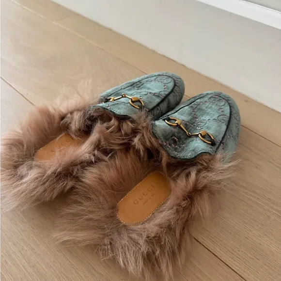 Gucci Women's  Fur-Trimmed Loafers