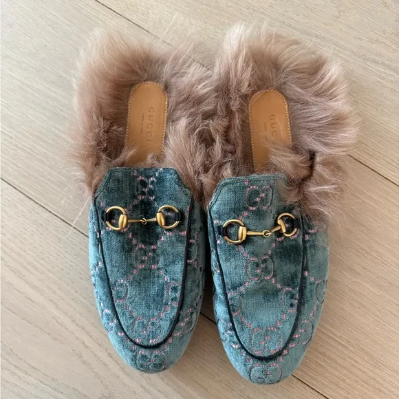 Gucci Women's  Fur-Trimmed Loafers