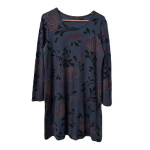 Gudrun Sjoden Womens Size Medium Flower Print Tunic Organic Cotton Dress Pockets