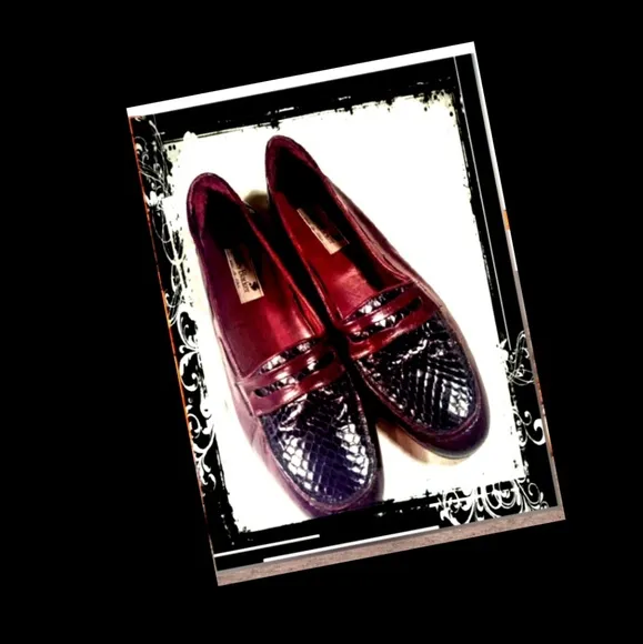 Handcrafted Italian Snakeskin Loafers Mens 10N