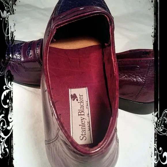 Handcrafted Italian Snakeskin Loafers Mens 10N
