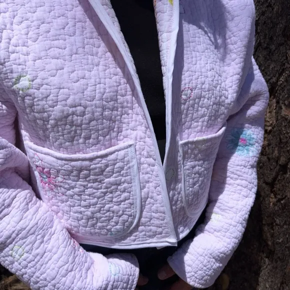 Handmade-Floral Quilted Women's Jacket