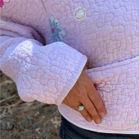 Handmade-Floral Quilted Women's Jacket