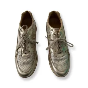 Hogan gold leather fashion sneakers size 40