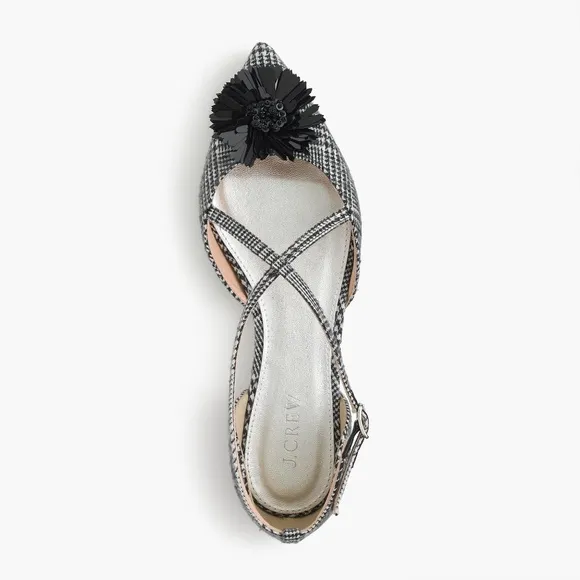 🎈HP🎈J. Crew Sadie cross-strap flats in plaid