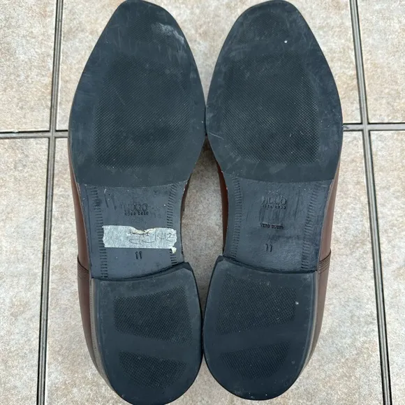 HUGO BOSS Men's Brown Leather Loafers