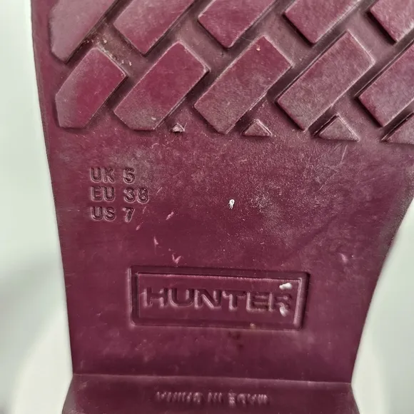 Hunter Colorful Tall Rain Boots Quilted Rigley Boots - Size 7