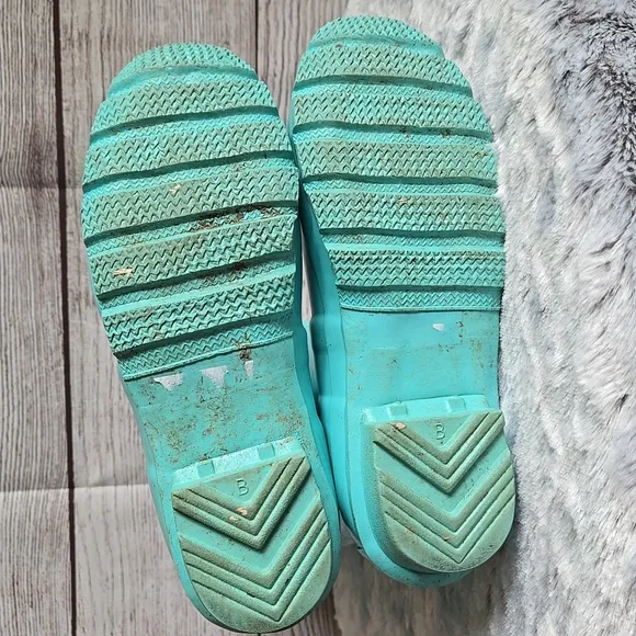 Hunter Light Blue Tall Rain Boots, Womens 6, Mens 5, Great Condition