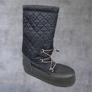 Hunter Platform Snow Boots Original Quilted Boots Black Size 8 Women's