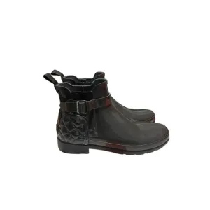 Hunter Quilted Chelsea Rain Boots Waterproof Ankle Boots Gray UK 7 / US 9‎
