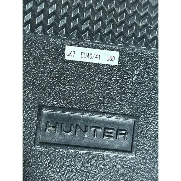 Hunter Quilted Chelsea Rain Boots Waterproof Ankle Boots Gray UK 7 / US 9‎