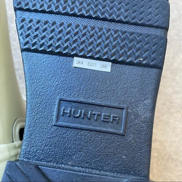 Hunter Quilted Gloss Chelsea Boots Womens 6 Rain Boot Fisherman