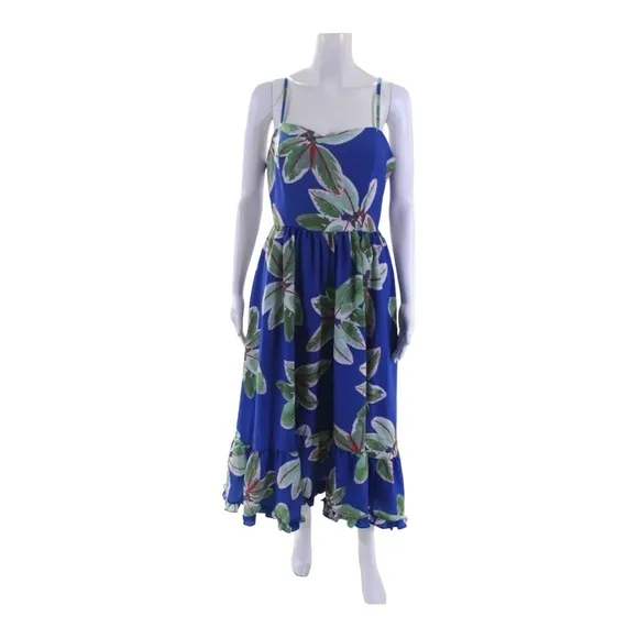 HUTCH x Anthropologie Ari Blue Floral Midi Cocktail Dress Size 6 NWT`