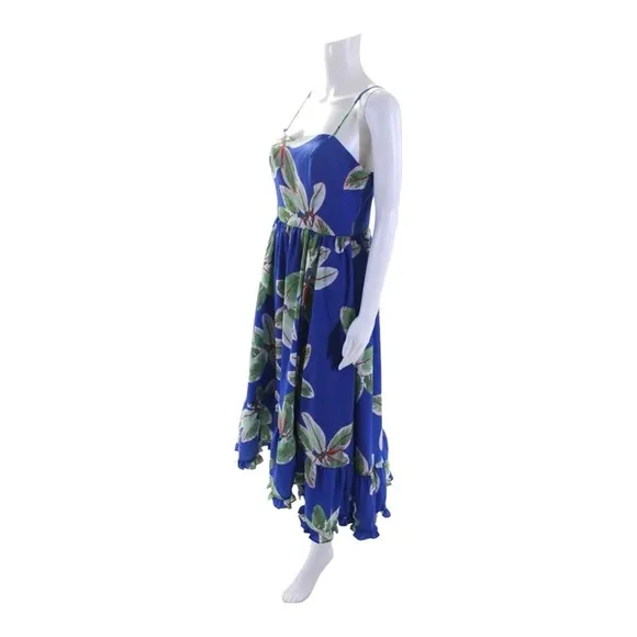 HUTCH x Anthropologie Ari Blue Floral Midi Cocktail Dress Size 6 NWT`