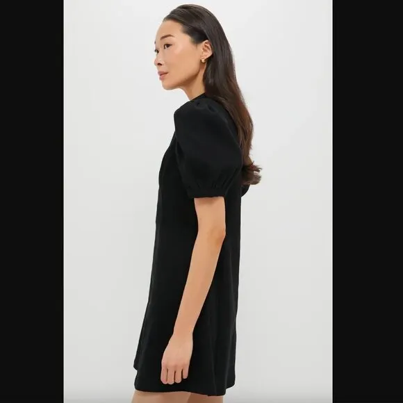 Hyacinth House  Black Front Zip Denim Mini Dress