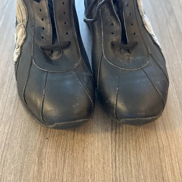 Iceberg History Bugs Bunny Sneakers 90s Vintage Black RARE Leather Sz 10 - 43