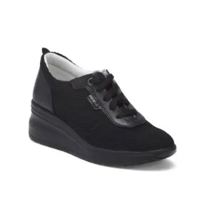 IGI&amp;CO Black Made In Italy Leather Comfort Sneakers