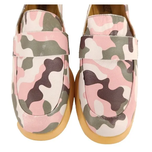 I'm Sorry by Petra Collins Camper Edition Camo Loafer 40 US 10 Womens Pink