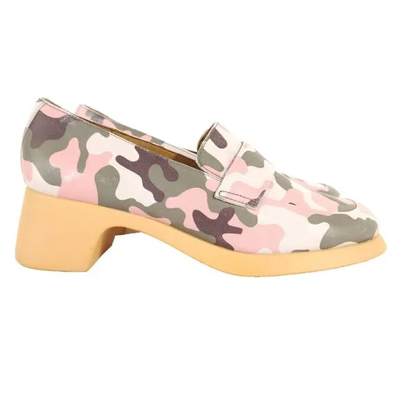 I'm Sorry by Petra Collins Camper Edition Camo Loafer 40 US 10 Womens Pink
