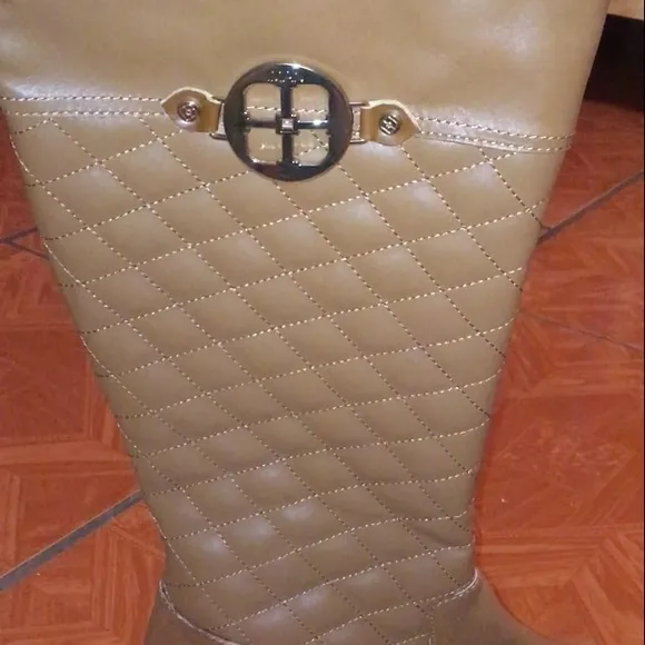 IMAN Genuine Leather(NEW) Quilted boots