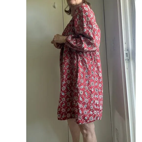 Isabel Marant Etoile Tonya Linen Pheasant Dress Size 36 Boho Hippie Designer