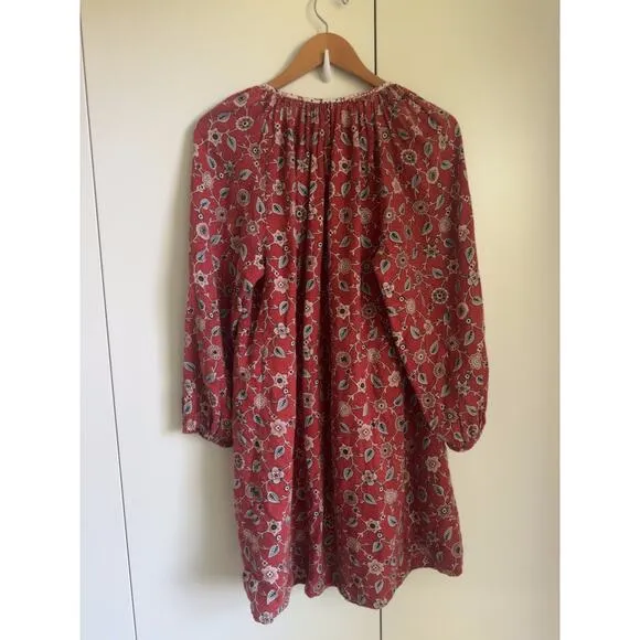 Isabel Marant Etoile Tonya Linen Pheasant Dress Size 36 Boho Hippie Designer