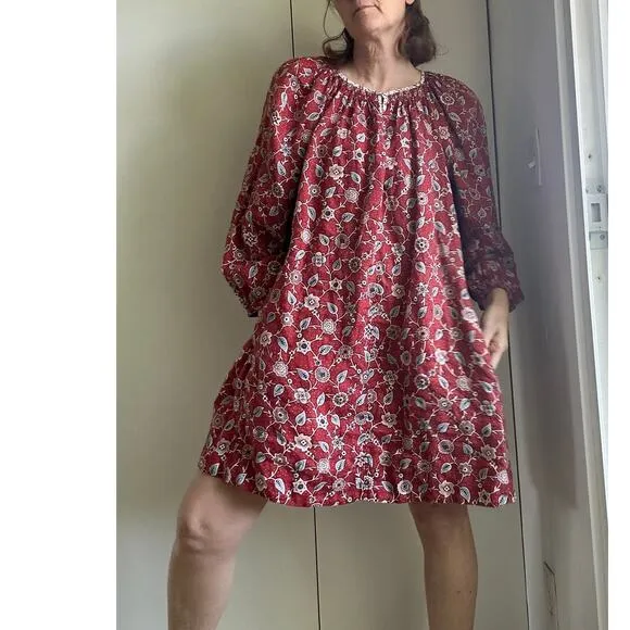 Isabel Marant Etoile Tonya Linen Pheasant Dress Size 36 Boho Hippie Designer