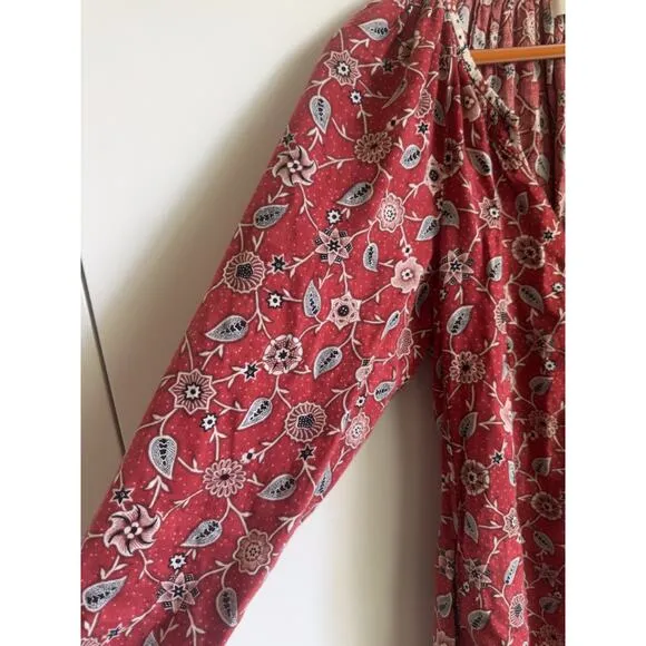 Isabel Marant Etoile Tonya Linen Pheasant Dress Size 36 Boho Hippie Designer