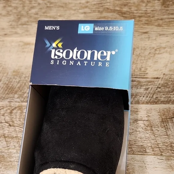 Isotoner Black Slip-On Loafers with Comfort Fit